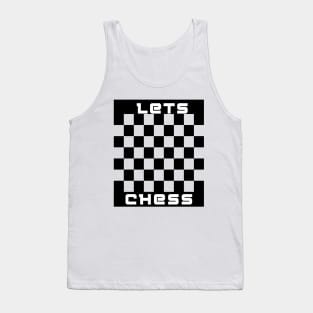 Let's chess, game design , typography and modern Design Tank Top